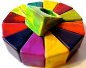Crayon Ring Recycled Rainbow Crayon - 1 Recycled Rainbow Crayon Ring