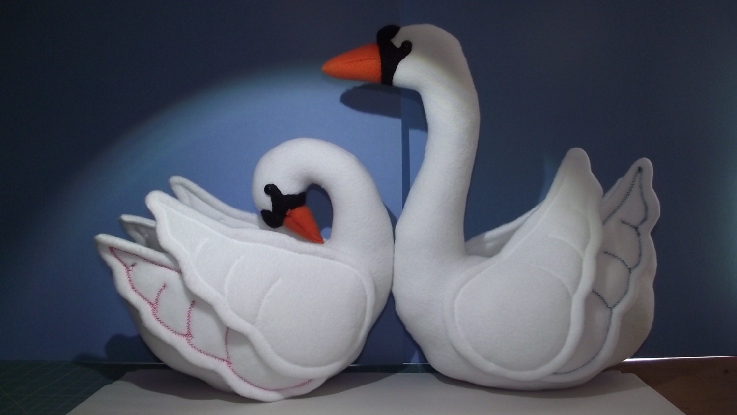 large stuffed swan