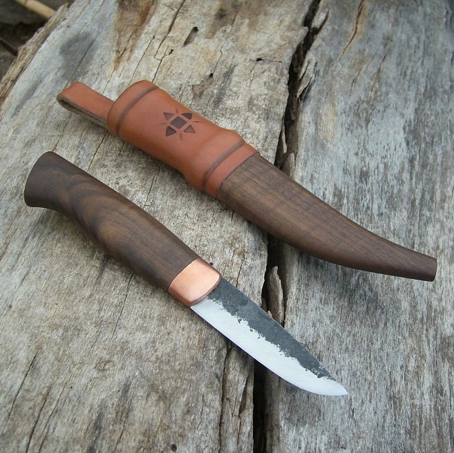 Scandinavian-style Knife and Sheath by OldSchoolTools on Etsy