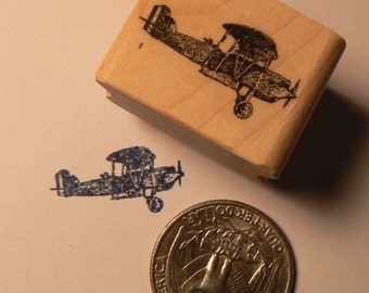 Airplane rubber stamp miniature P24