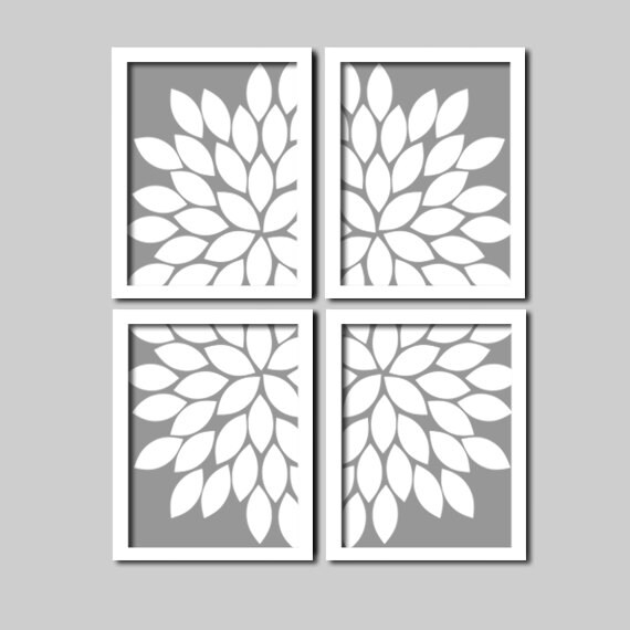 Gray And White Wall Art gray flower wall art bedroom pictures canvas or prints gray Gray And White Wall Art gray flower wall art bedroom pictures canvas or prints gray
