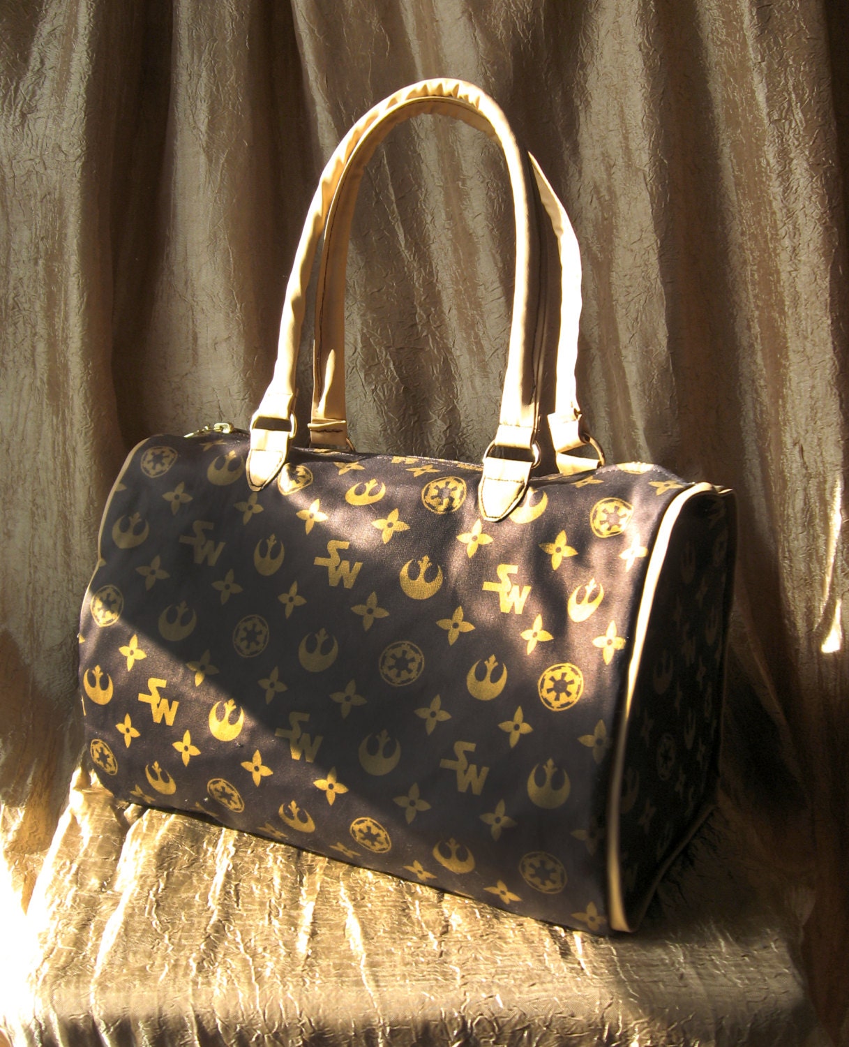 LV Style Brown Star Wars Purse Light Speedy Hand Bag by BenaeQuee
