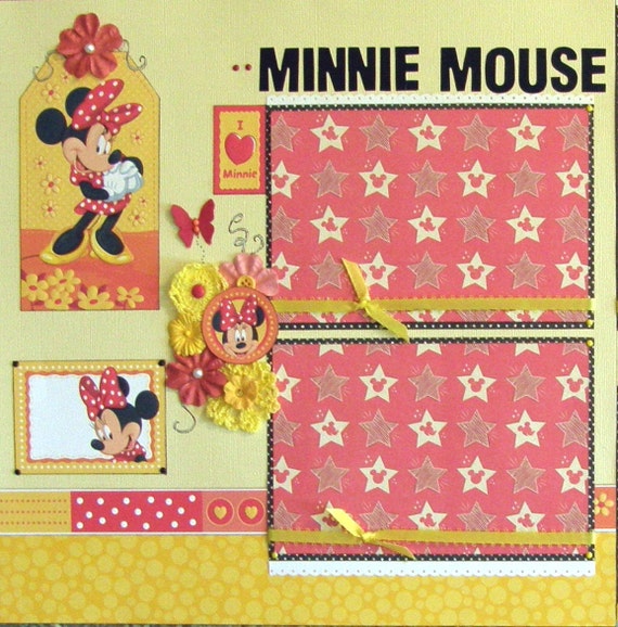 12x12 double page scrapbook layout Disney's Minnie by ntvimage