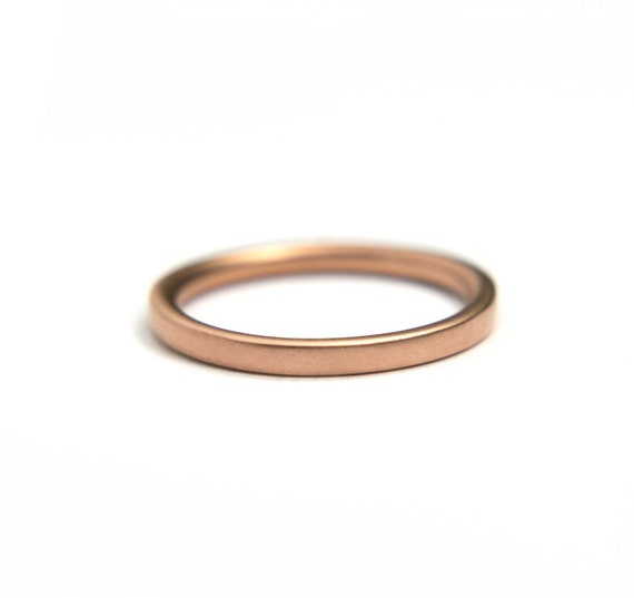 Plain gold matching wedding band 14k RG gold ring