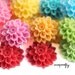 40pc you choose dahlia resin flower cabochons, 16mm, 19 colors, perfect for making hairpins, rings, earrings