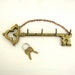 Vintage Key Rack Holder Skeleton Key Brass Giant organizer