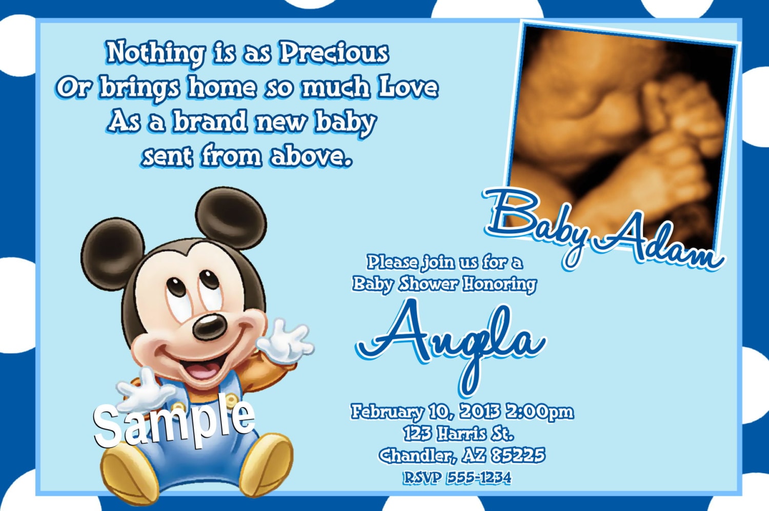 Invitaciones Para Baby Shower De Mickey Bebe Imagui