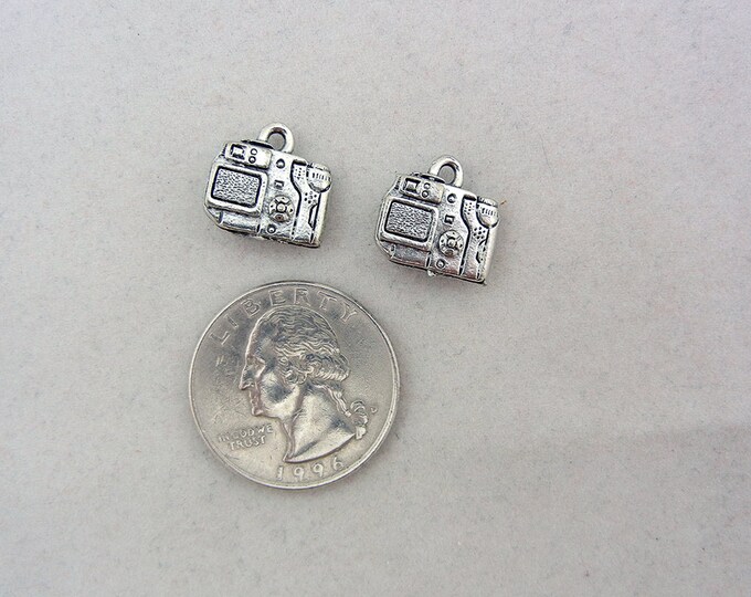 Pair of Pewter Digital Camera Charms