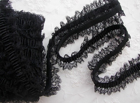 black ribbon laces