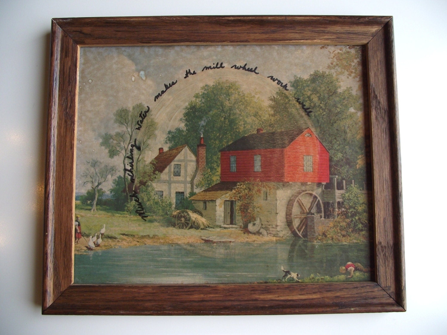 Altered Thrift Store Art Tongue Twisting by TheMosaicButterfly