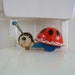 Vintage Pull Toy Fisher Price Ladybug Children Wood Retro