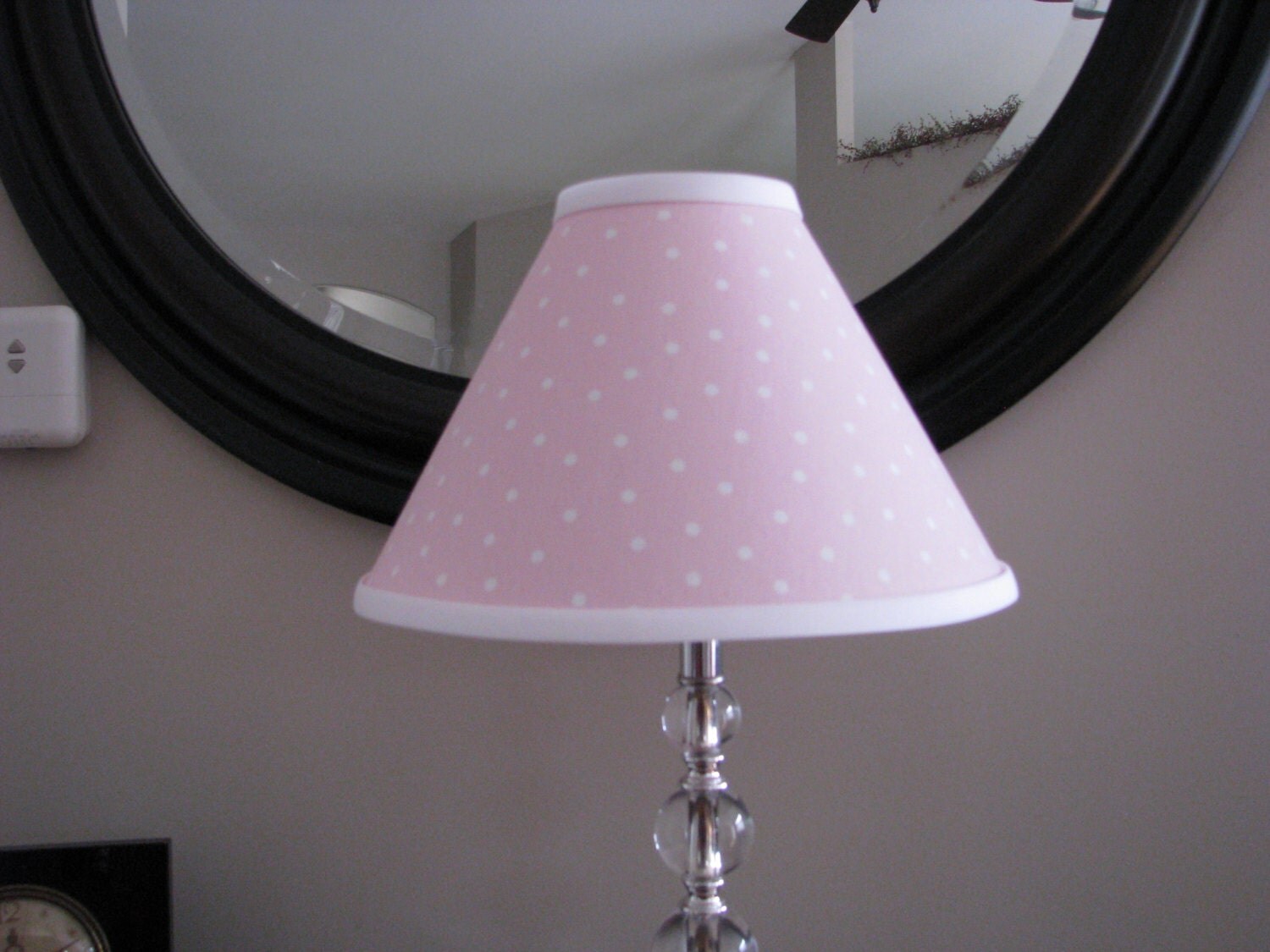 Pink Polka Dot Lamp shade