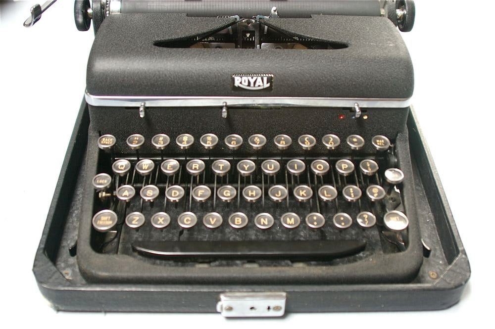 Vintage Royal Aristocrat Typewriter with Case 1930's