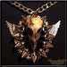 RESERVED FOR RICKY - Apocalypse - Spike Necklace with Bird Skull & Wings - Steampunk Taxidermy Gothic