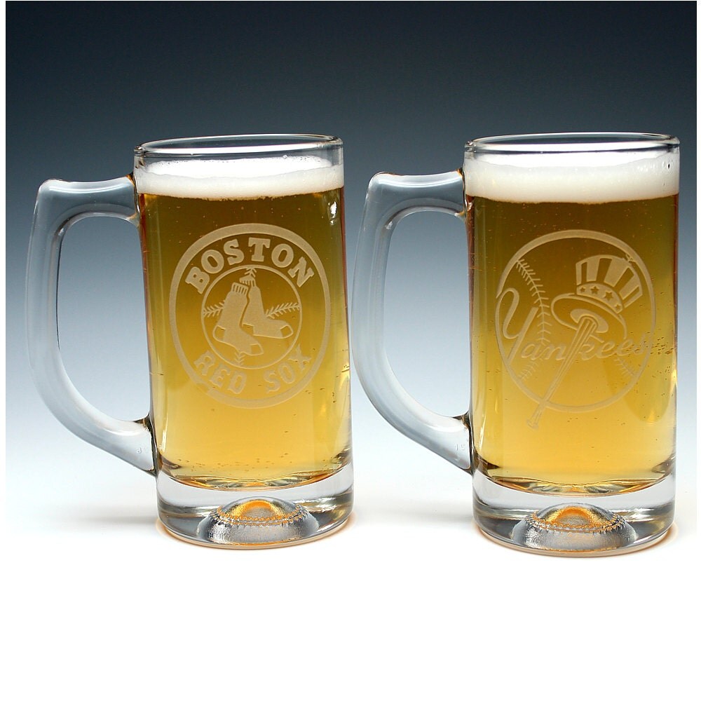 Personalized Engraved Baseball Beer Mug by