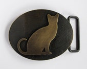 Brass Cat Belt Buckle