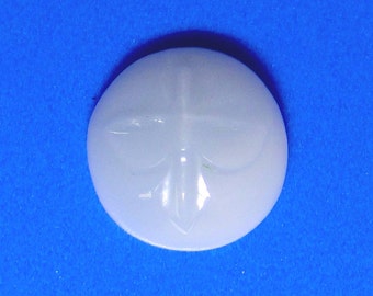 Carved white Moonstone, misc design, 13.5mm, 8.51 carats 047-21-011