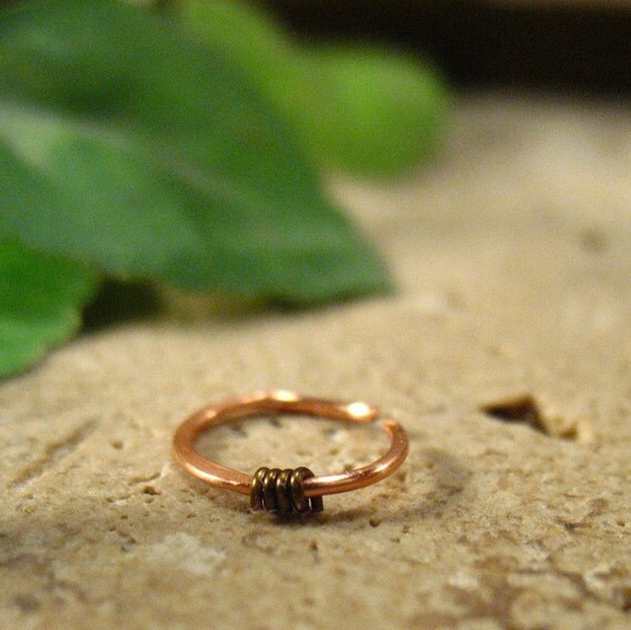 Nose Ring Copper Gunmetal Nose Ring Septum Ring Copper