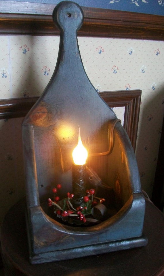 Primitive Colonial Dorchester Collection Candle Box Sconce
