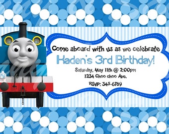 Thomas the Train Birthday Invitation