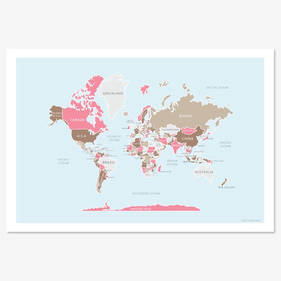 items similar to world map print on etsy