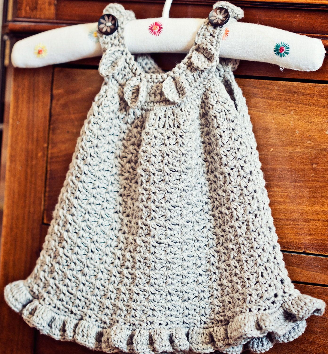 Crochet dress PATTERN Halter Ruffle Dress sizes up to 5