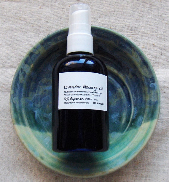 Lavender Massage Oil 4 oz French Fine High by AquarianBath