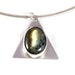 Labradorite Necklace Blue Necklace Triangle Necklace