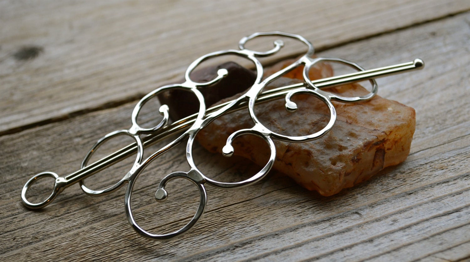 Metal Hair Barrette Hair Slide Shawl Or Scarf Clip