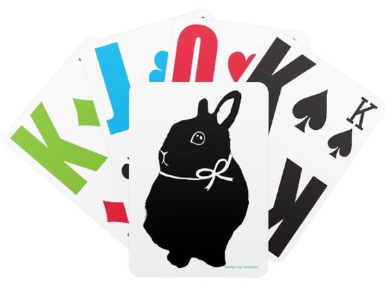 bunny playing cards