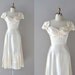 1940s wedding dress / vintage 40s dress / Darling Dear