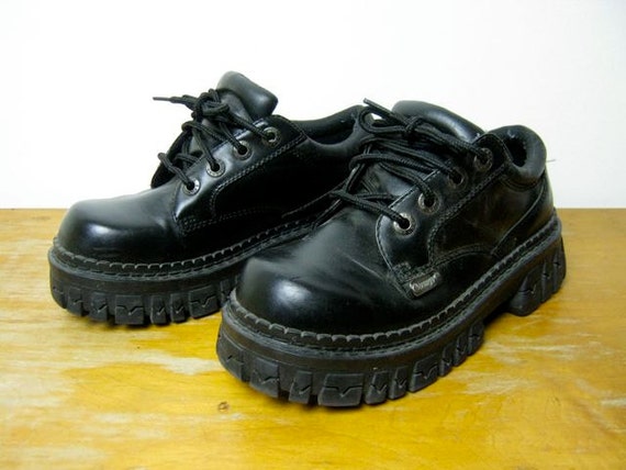 chunky platform lace up trainers