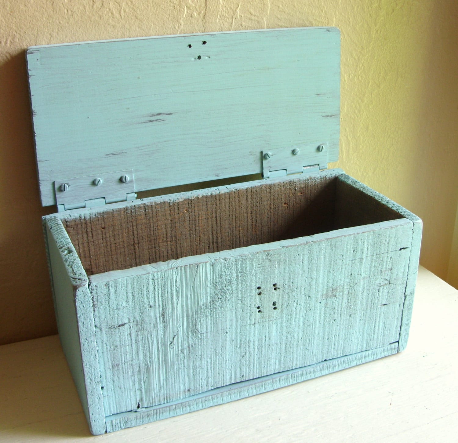 turquoise toy box