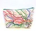 Medium Zipper Pouch Pencil Case Travel Bag London Underground Reserved for Carol