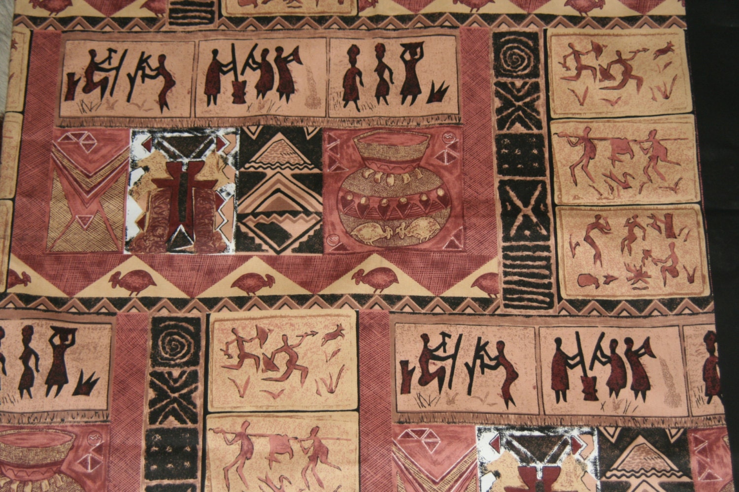 Vintage Zimbabwe Handmade African Fabric by AfricanArtHomeDecor