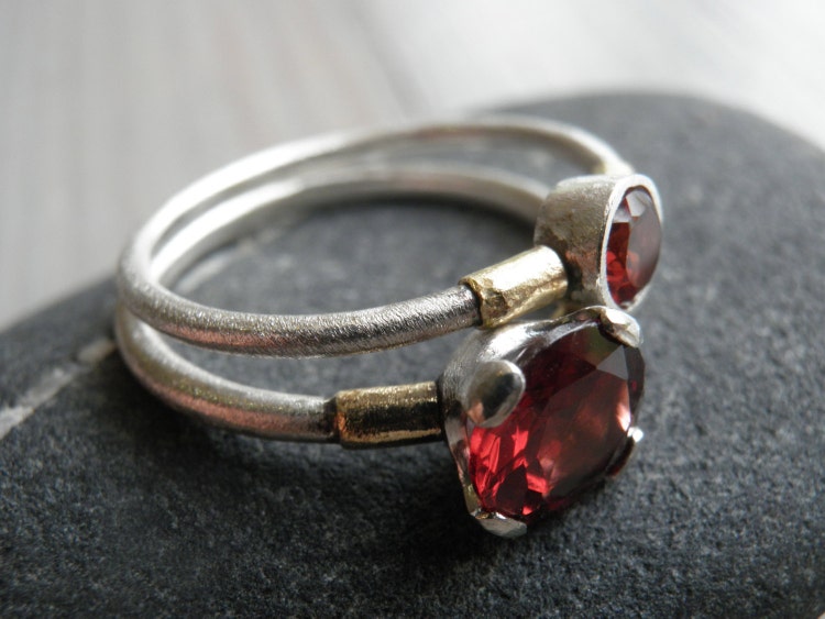 Engagement genuine Rings Set Stacking Rings by Limorafaeli