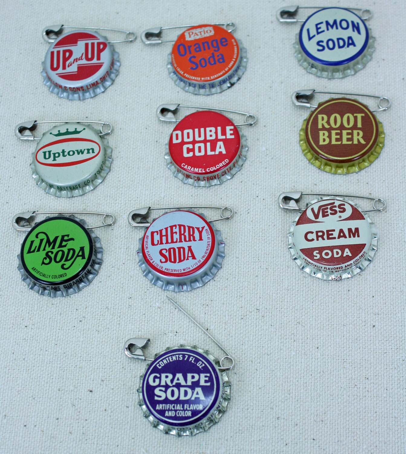 Vintage Ellie Badge Soda Pin Wedding By ClayfullyYoursBySara