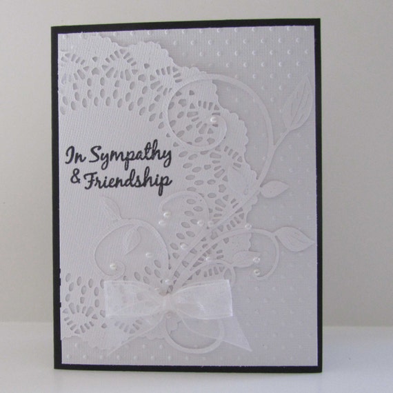 Items similar to Elegant Black and White Sympathy Card on Etsy