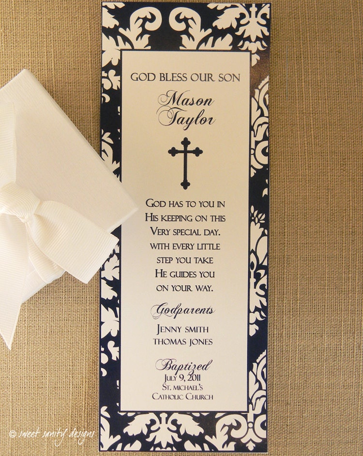 Printable Baptism Prayer Card // In His Keeping Poem