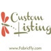 Custom Listing for bananashana