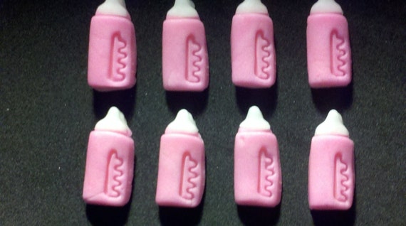 Edible Fondant Baby BottlesPink Fondant Cake/Cupcake Edible Fondant Baby BottlesPink Fondant Cake/Cupcake