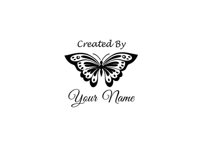 Handle Mounted or Cling Personalized Name custom made rubber stamps C48