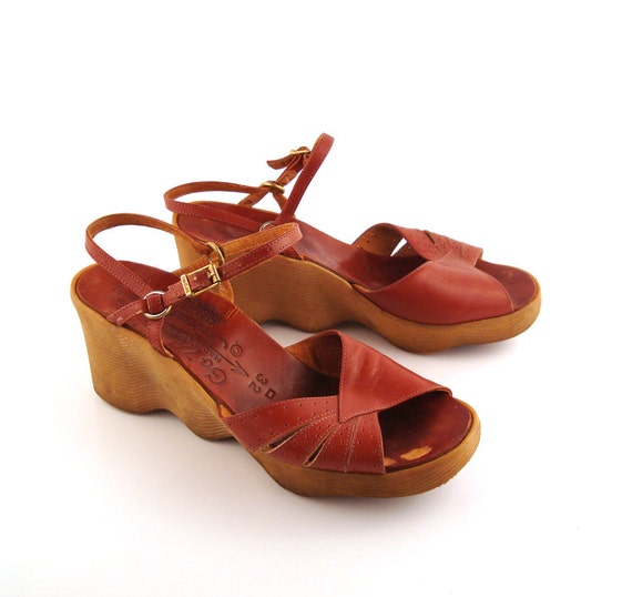 Famolare Platform Sandals Vintage 1970s Famolare Wedges