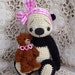 Artist Bear Panda thread crocheted OOAK Teddy Bear set