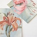 Watercolor Painting Botanical Garden Flower Original Artwork Pink Oriental Lily by Laurie Rohner