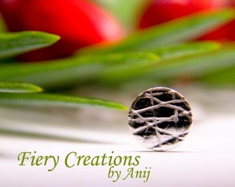 Nose Screw/Tragus studs "Global Connections"- Sterling Silver, OOAK