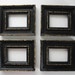 Vintage Frames, chippy black and gold thick rectangle frame SET OF 4