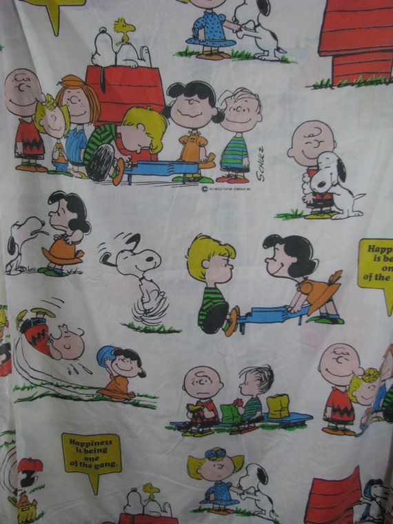 Vintage Peanuts Snoopy Happiness is Being One of the Gang Twin