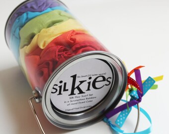 Silkies Rainbow Scarf Playset SMALL - Montessori and Waldorf Inspired Open Ended Play Silks