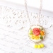 Vintage Floral Cameo Necklace - Whimsy - Whimsical - Romance - Bridal - Rose